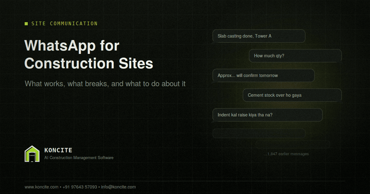 WhatsApp for Construction Sites: What Works, What Breaks, and What to Do About It